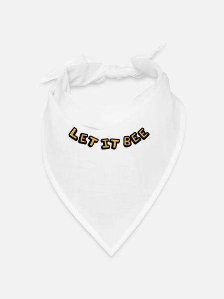 Let It Bee Imker Logo - Bandana - Weiß - Vorne