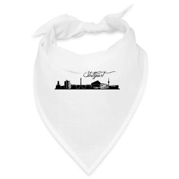 Stuttgarter Skyline - Bandana - Weiß - Vorne