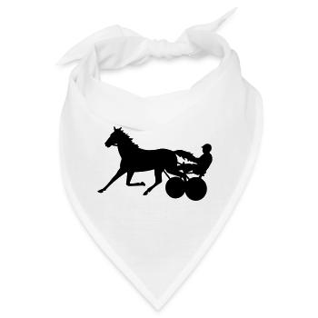 trabrennen traber pferderennen - Bandana - Weiß - Vorne