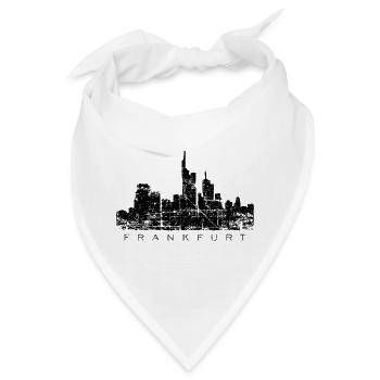 Frankfurter Skyline (Vintage/Schwarz) Frankfurt - Bandana - Weiß - Vorne