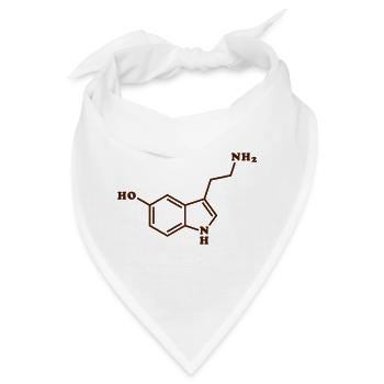 Chemische Summenformel für Serotonin - Bandana - Weiß - Vorne