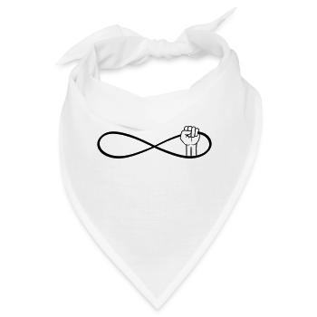 rebellion unendlich aufstand protest faust hand ha - Bandana - Weiß - Vorne
