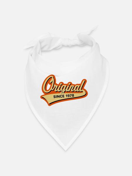 Original Since 1978 (Geburtsjahr, Geburtstag / 3C) - Bandana - Weiß