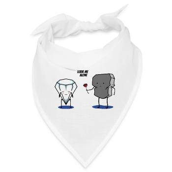 Eisblock und Stein zerbricht Herz - Bandana - Weiß - Vorne