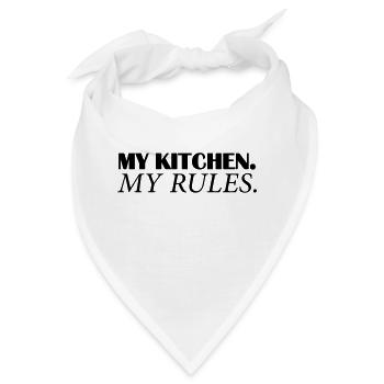 my kitchen my rules - Bandana - Weiß - Vorne