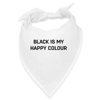 BLACK IS MY HAPPY COLOUR - Bandana - Weiß - Vorne