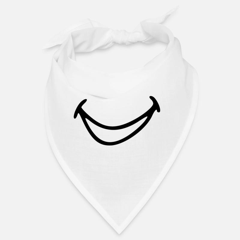 Bouche qui rit. - Bandana - blanc