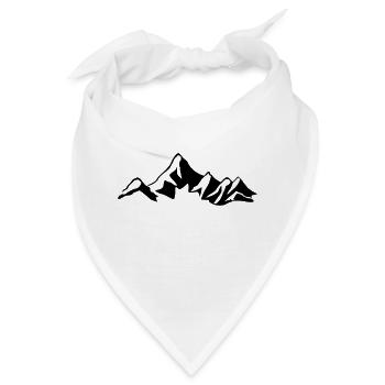 Berg, Berge - Bandana - Weiß - Vorne