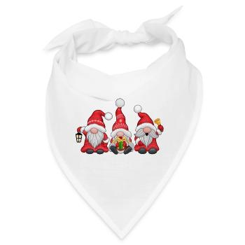 Festliche Zwerge - Bandana - Weiß - Vorne