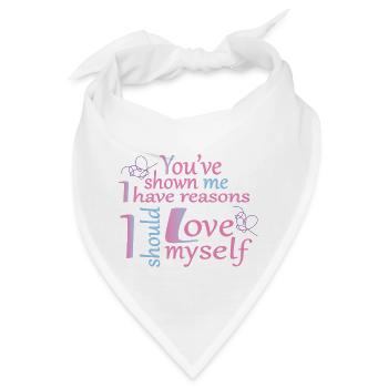 Liebe - love myself - Bandana - Weiß - Vorne