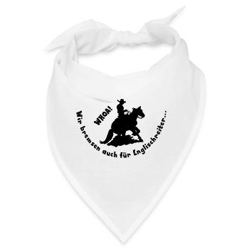 Westernreiten bremsen für Englischreiter, WHOA  - Bandana - Weiß - Vorne