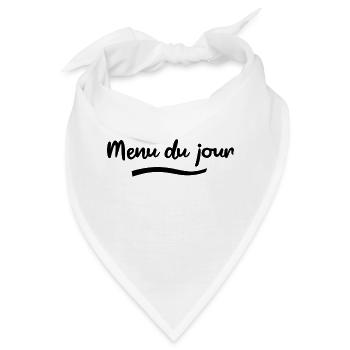 Menu du jour schwarz - Bandana - Weiß - Vorne