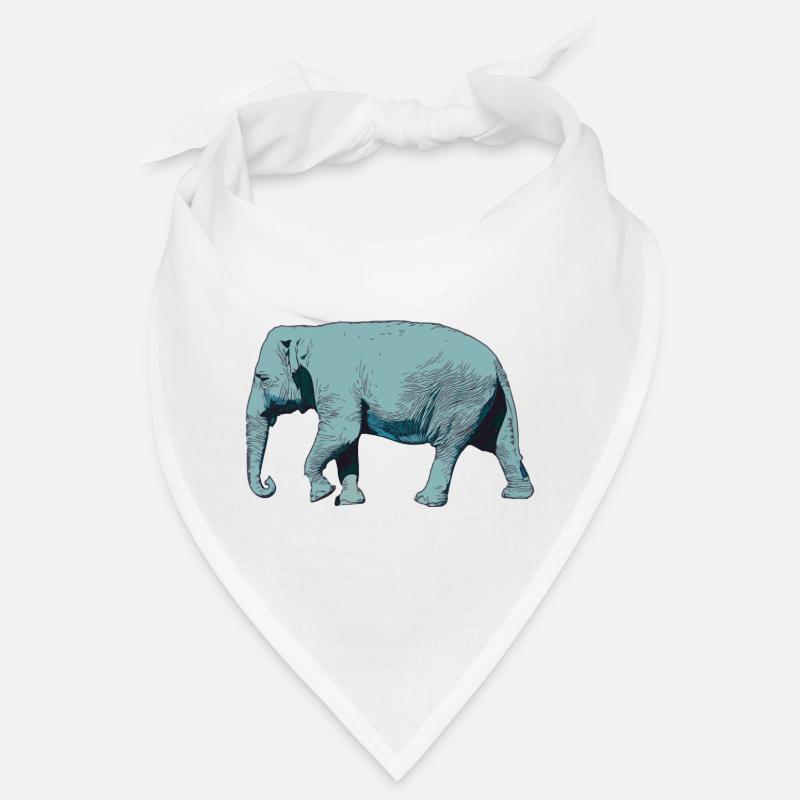Eléphant, éléphant bleu, élophe, pachyderme Bandana