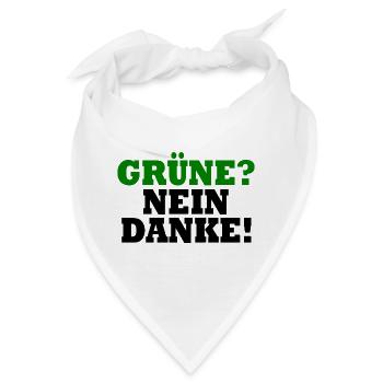 grüne nein danke - Bandana - Weiß - Vorne