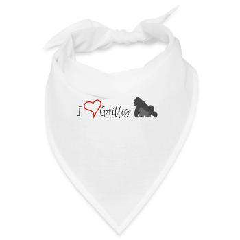 Love for Gorillas - Bandana - Weiß - Vorne