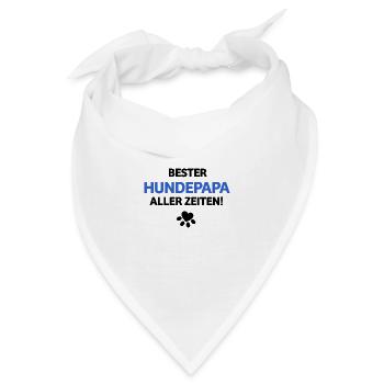 Bester Hundepapa aller Zeiten - Bandana - Weiß - Vorne