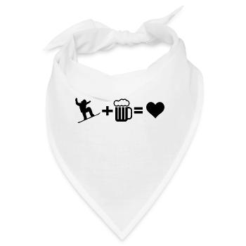 Snowboard Snowboarder - Bandana - Weiß - Vorne