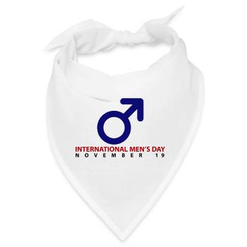Internationaler Männertag - Bandana - Weiß - Vorne