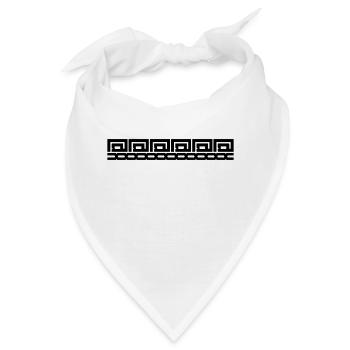 Schwarze Linie Streifen - Bandana - Weiß - Vorne
