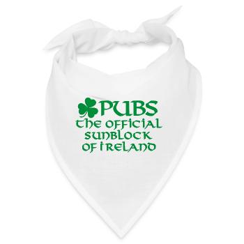 Lustige bier Pubs the official sunblock of Ireland - Bandana - Weiß - Vorne