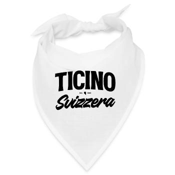 Ticino Svizzera Vintage Typografie Design - Bandana - Weiß - Vorne
