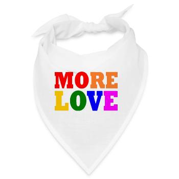 More love - Bandana - Weiß - Vorne