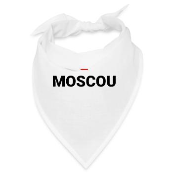 Moskau – Russische Typografie - Bandana - Weiß - Vorne