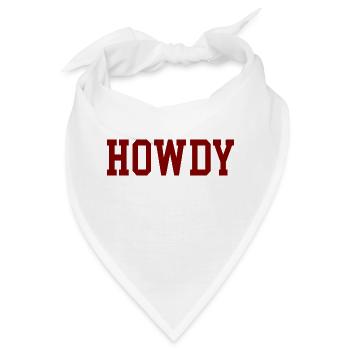 Howdy Western Wilder Westen Cowboys - Bandana - Weiß - Vorne