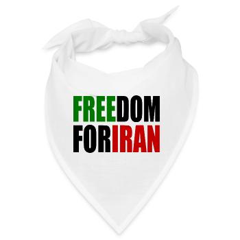 Freedom for iran - Bandana - Weiß - Vorne