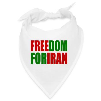 Freedom for iran - Bandana - Weiß - Vorne