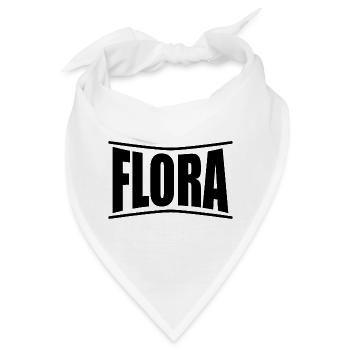 T-Shirt Flora T-Shirt Geschenkidee - Bandana - Weiß - Vorne