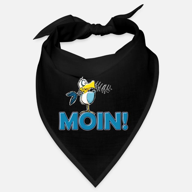 lustige Moin Möwe mit Gräte Bandana