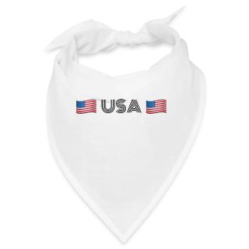 USA – US-Flaggen - Bandana - Weiß - Vorne