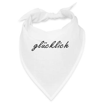 glücklich - Bandana - Weiß - Vorne