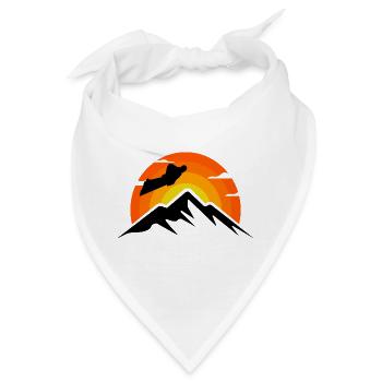 Wingsuit fliegen Base Jumping Skydiving Retro - Bandana - Weiß - Vorne