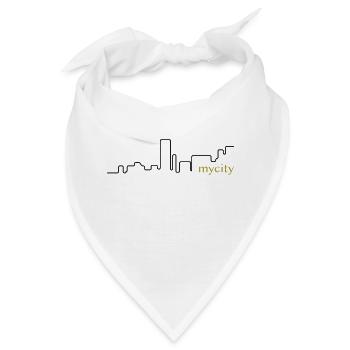 my city Skyline | Vectorgraphic - Bandana - Weiß - Vorne