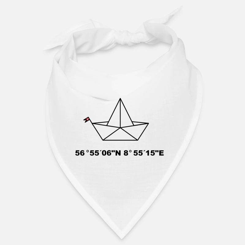 Folding boat, Ejerslev Havn coordinates design Bandana