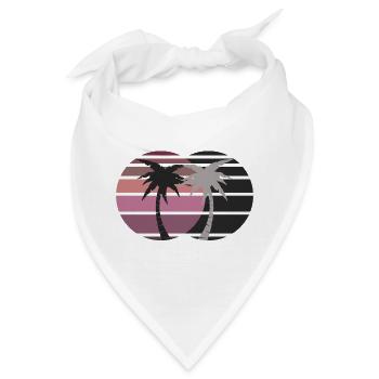 Palmen im Retro-Style - Bandana - Weiß - Vorne