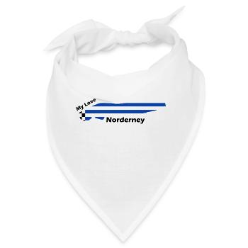 Norderney my Love - Bandana - Weiß - Vorne