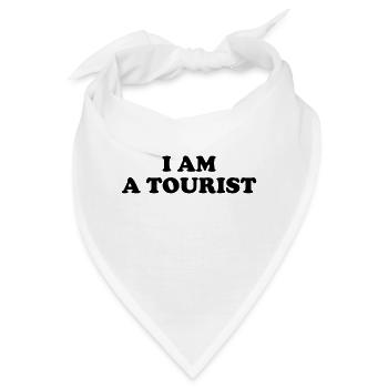 "I'm a Tourist" Englisch Schwarz - Bandana - Weiß - Vorne
