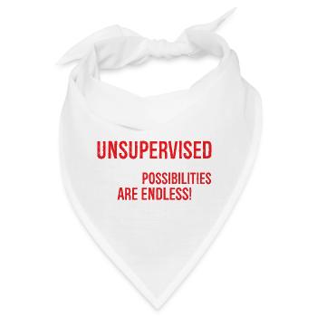 Ich bin derzeit unbeaufsichtigt - Bandana - Weiß - Vorne