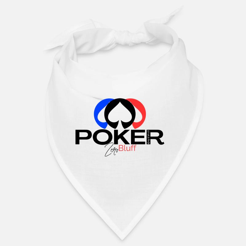 POKER Elegance "Zero bluff Poker outfit" - Bandana - blanc