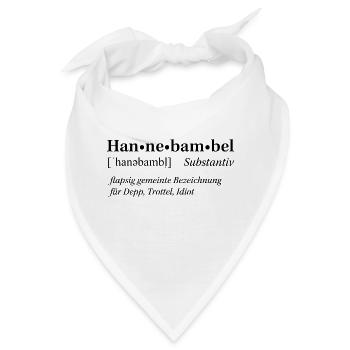 Rheinhessische Mundart "Hannebambel" - Bandana - Weiß - Vorne