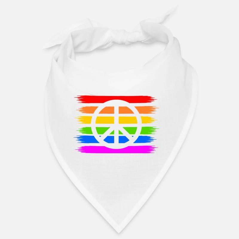 Peace Peacezeichen auf Regenbogenfahne regenbogen Bandana