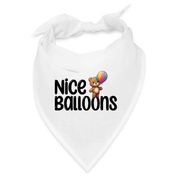 Nette Ballons - Bandana - Weiß - Vorne