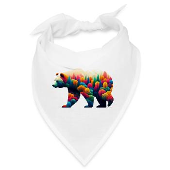 Bär - Bandana - Weiß - Vorne