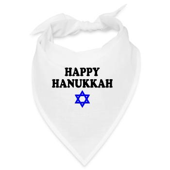HAPPY HANUKKAH - Bandana - Weiß - Vorne