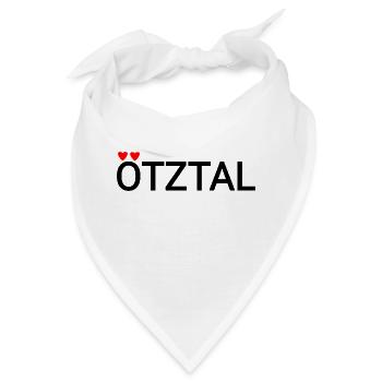 Ötztal mit Herzen - Bandana - Weiß - Vorne