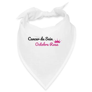 Brustkrebs Rosa Oktober - Bandana - Weiß - Vorne