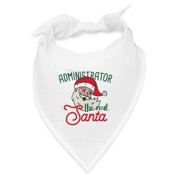 Admin xmas the real Santa Weihnachten - Bandana - Weiß - Vorne